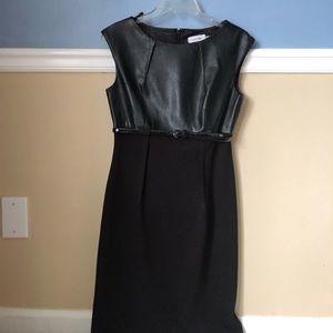 Calvin Klein  black leather dress